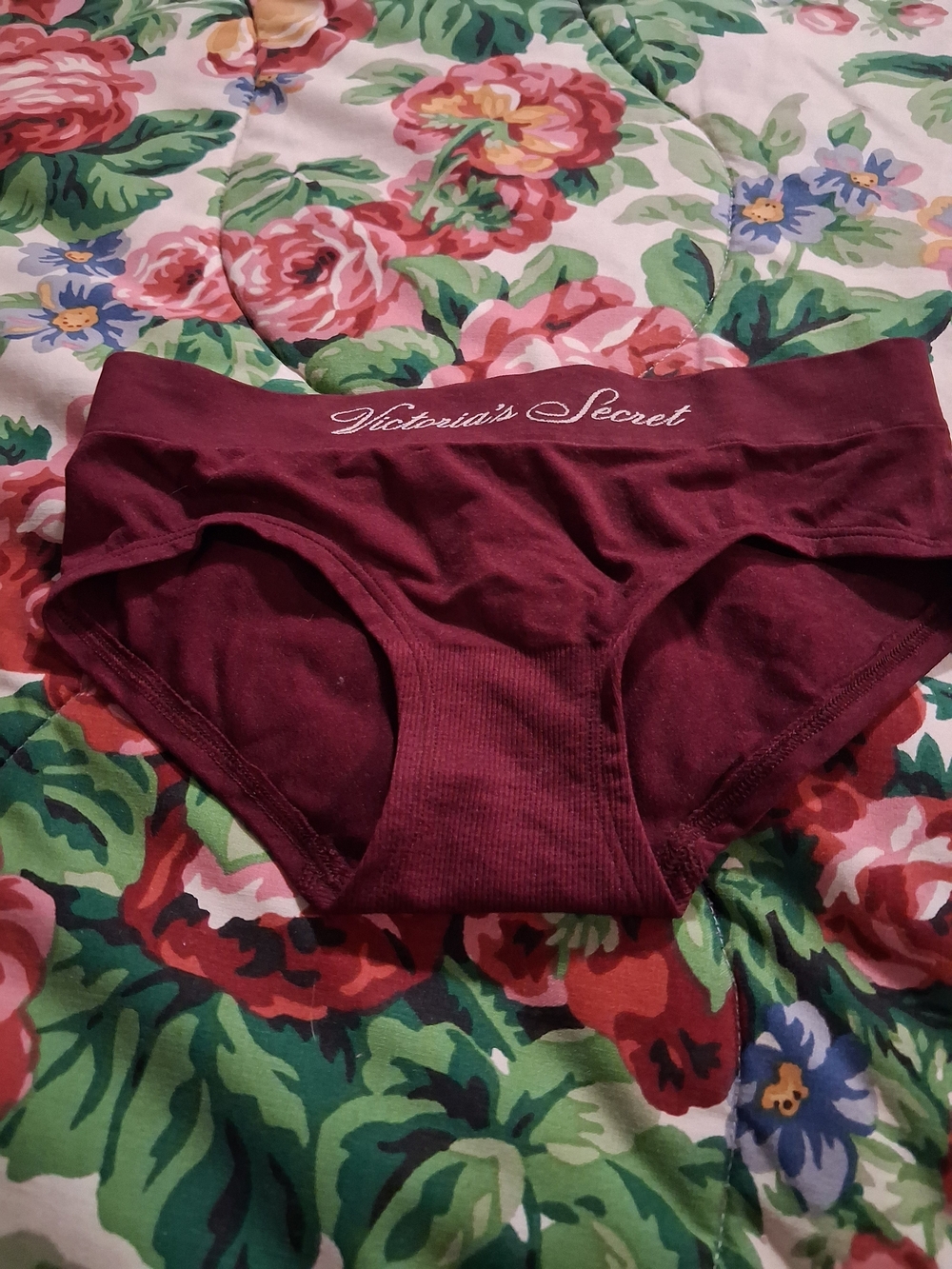 Victoria's Secret Maroon Cotton Briefs